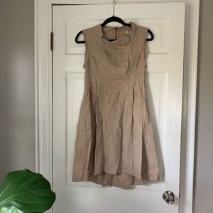 Anthropologie Uncle Frank Khaki Linen Dress XS